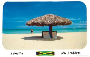 Cartoline: Format Spécial - 170 x 125 mms - Jamaique - Jamaica - Negril - Natural umbrella - Scènes de Plage -